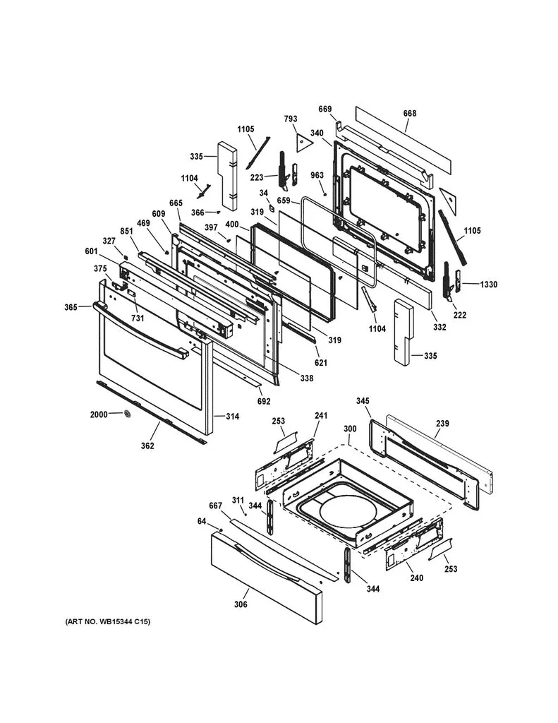 WS01L00803 Range Oven Inner Crystal Window - Image 5
