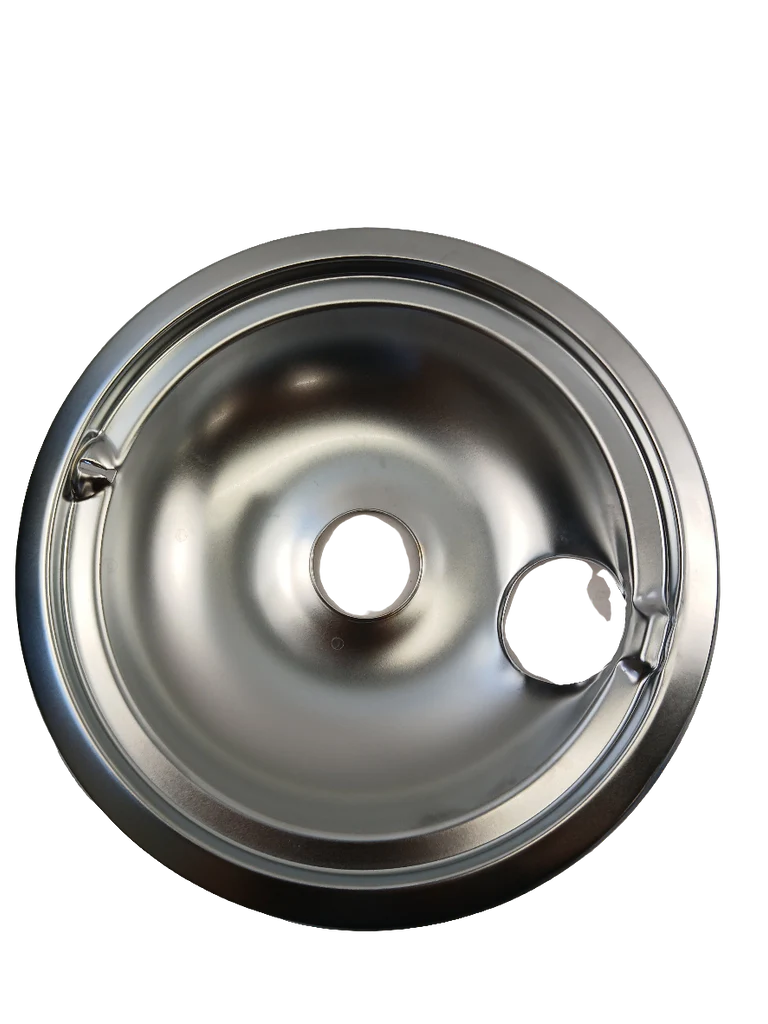 WS01L09258 Range Large Drip Pan, 8", Chrome (replaces WB31K10266, 164D3431P004) - Image 3