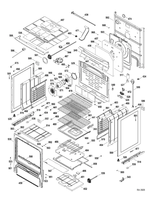 WS01L13018 Range Oven Bottom (replaces WB53M349, WB53M363, WS01L06161) - Image 5