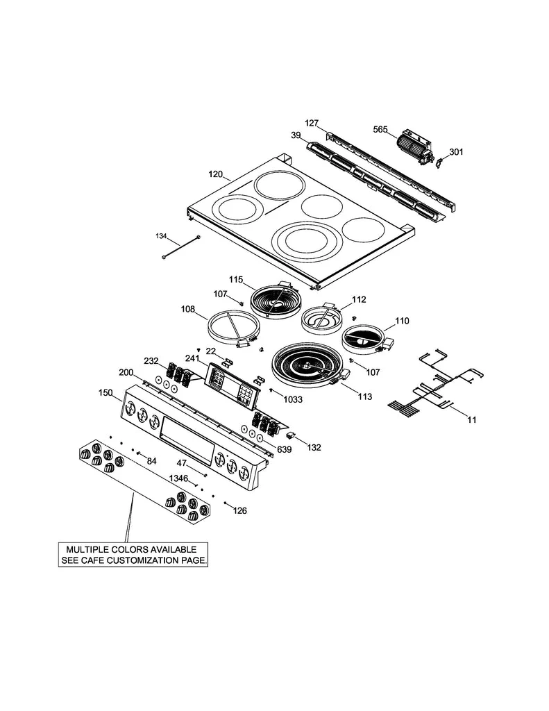 WS01L15700 Range Radiant Element, 5.5" (Radiant Surface Element, Glass-Top Burner Element, Surface Heating Element) - Image 5