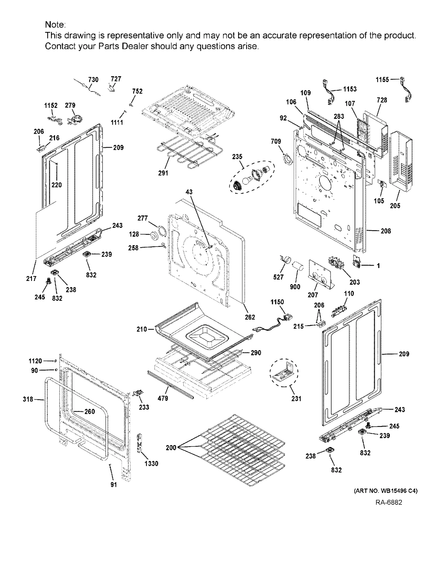 WS01L16287 Glass and Panel Door