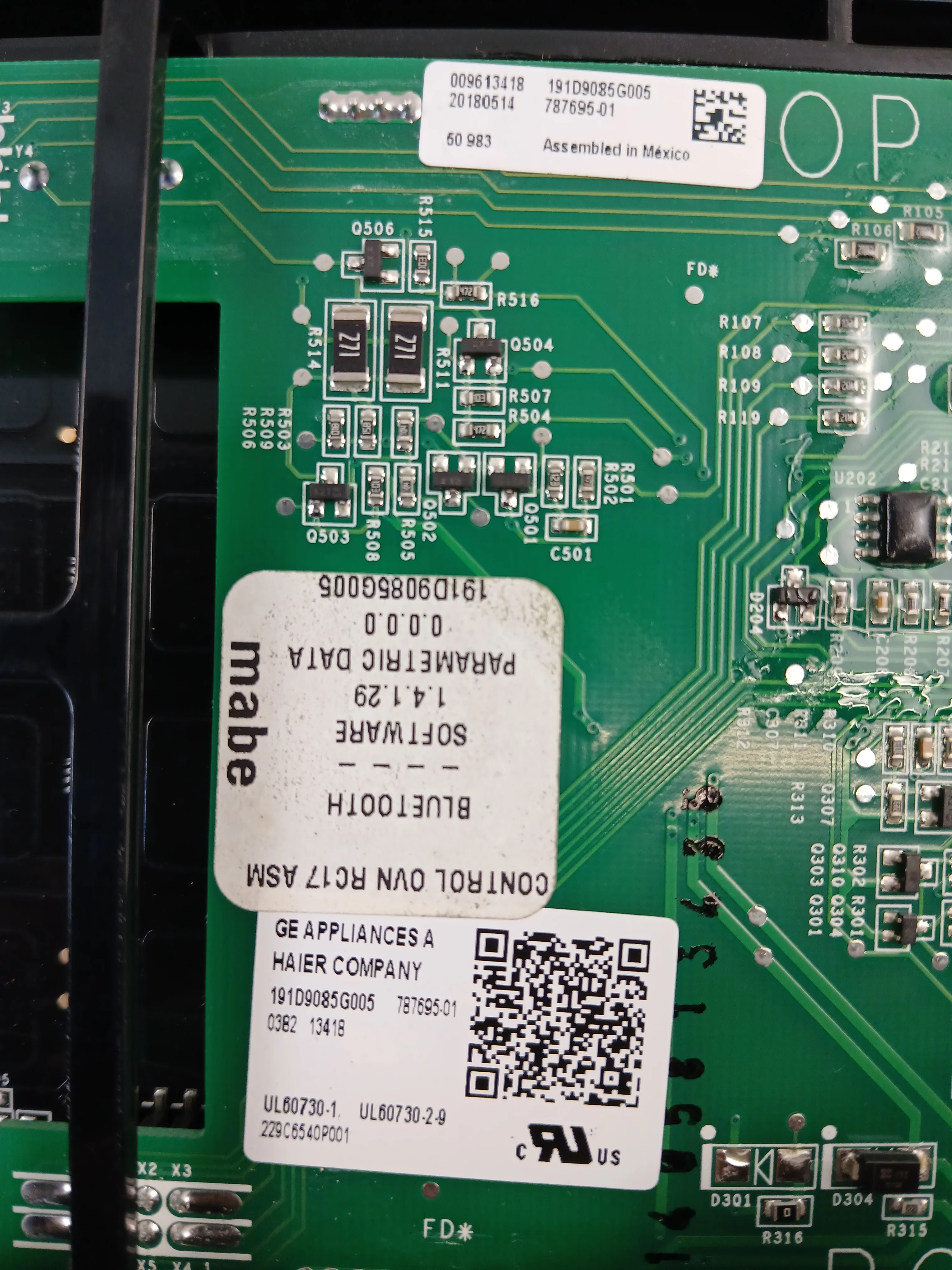WS01L16301 Range Electronic Control Board & Display - Image 5