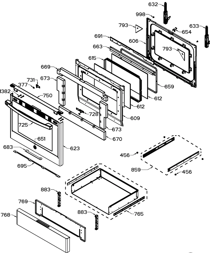 WS01L18314 Range Panel Drawer - Image 4
