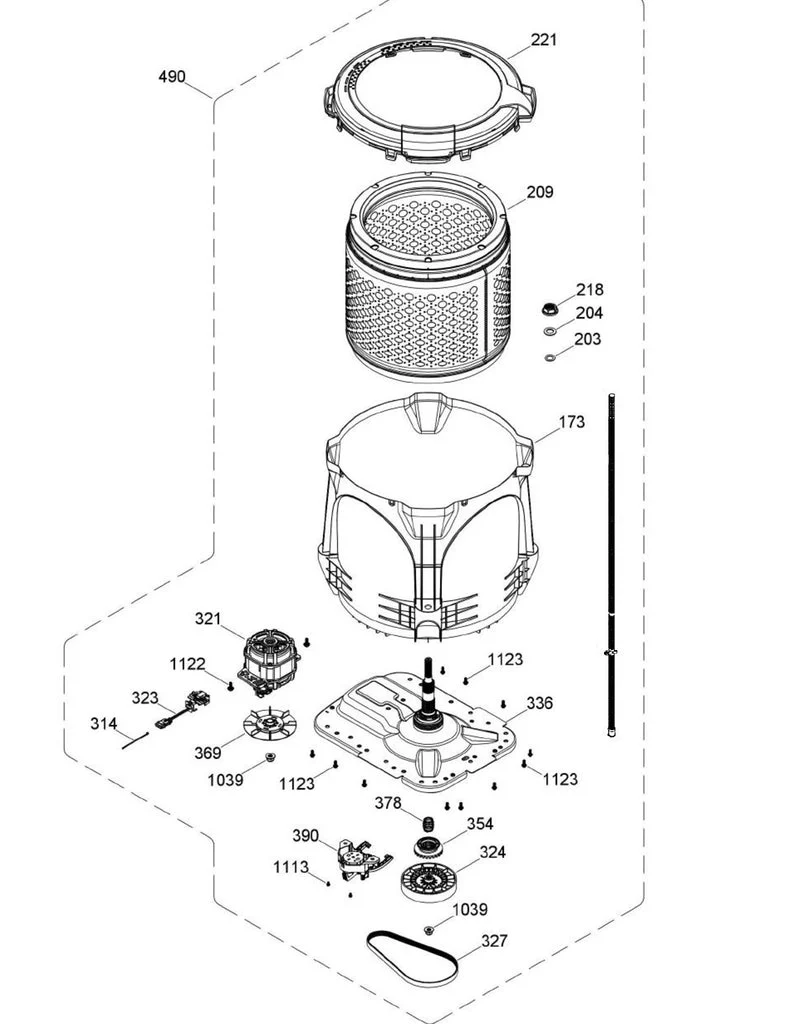WW01A00816 Washer Kit Subwasher (replaces 233D3158G005, WW01A00737) - Image 5