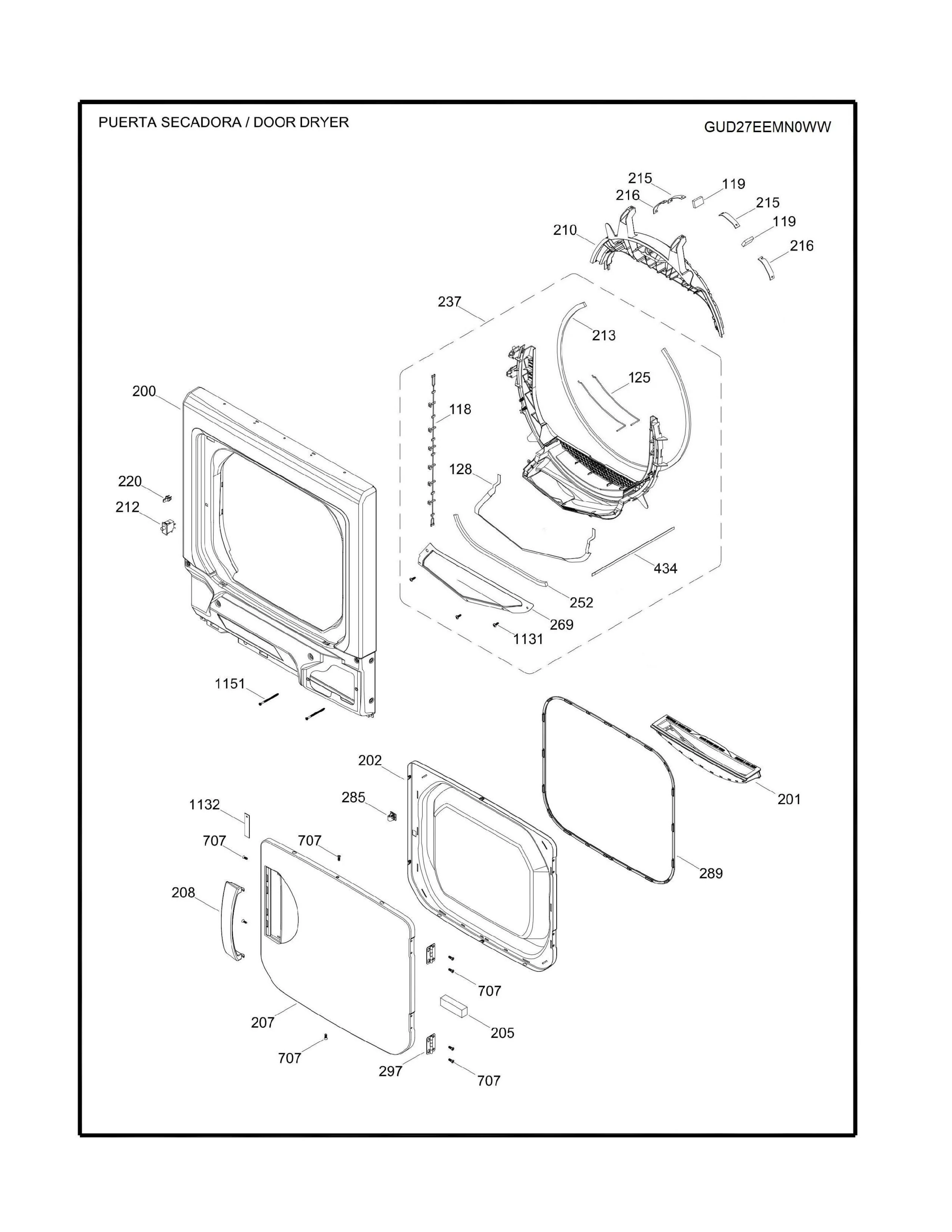 WW01F01963 Laundry Center Trap Duct Assembly
