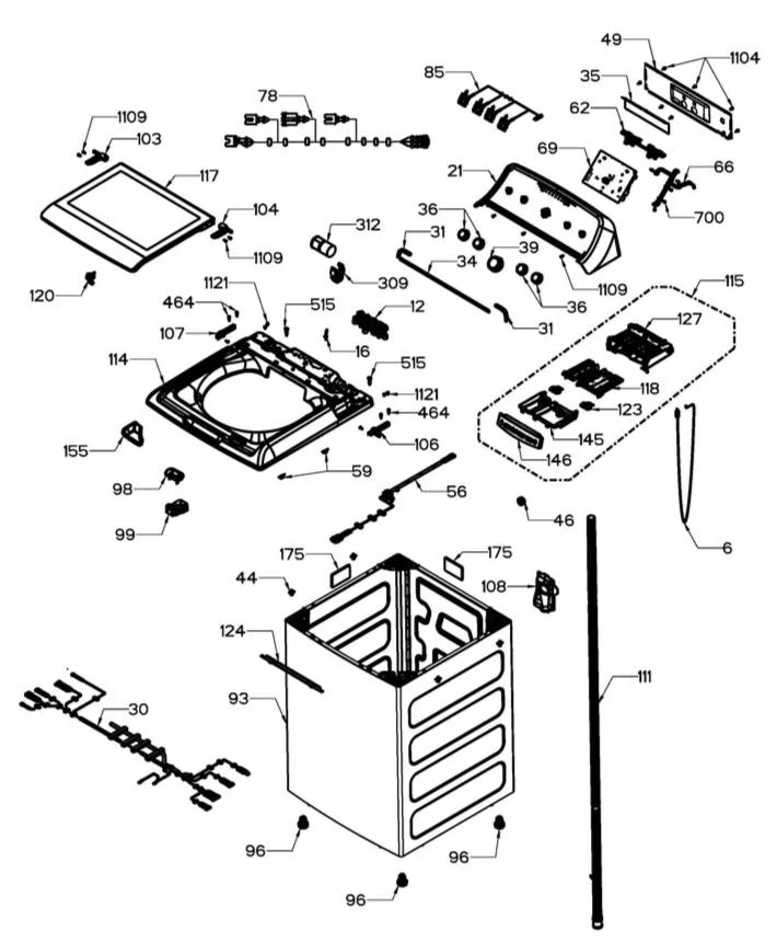 WW01F02072 Washer LE Control Board - Image 6