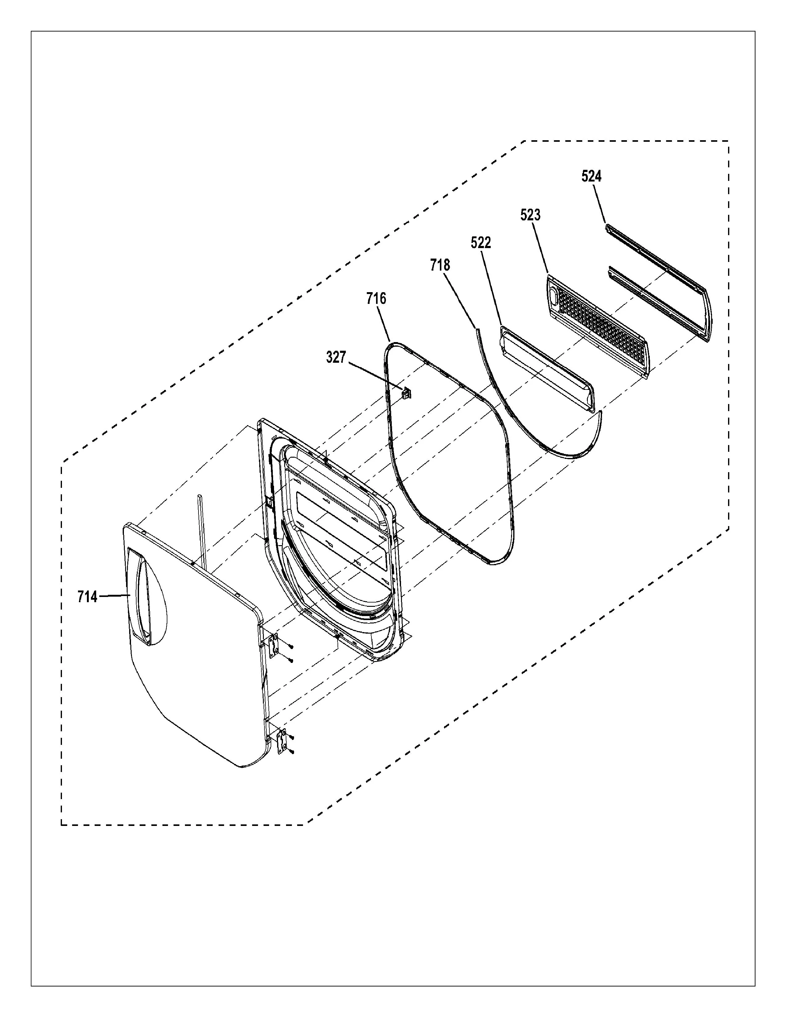 WW01L01156 Dryer Lint Filter Slide