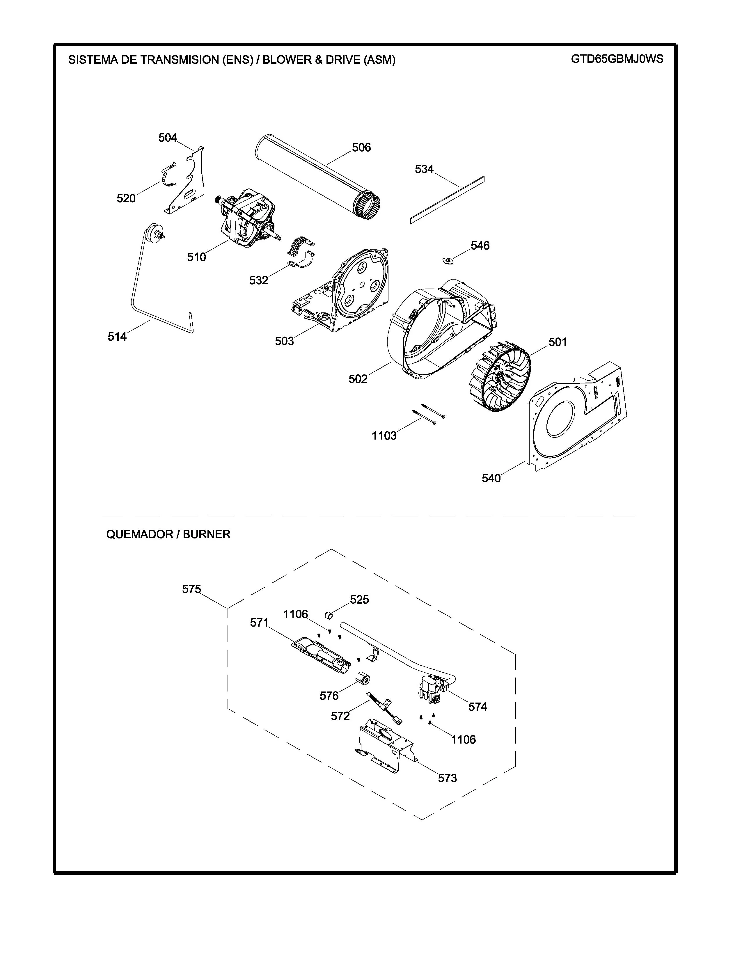 WW02F00575 Dryer Gas Valve & Burner, Replaces 228C4003G017