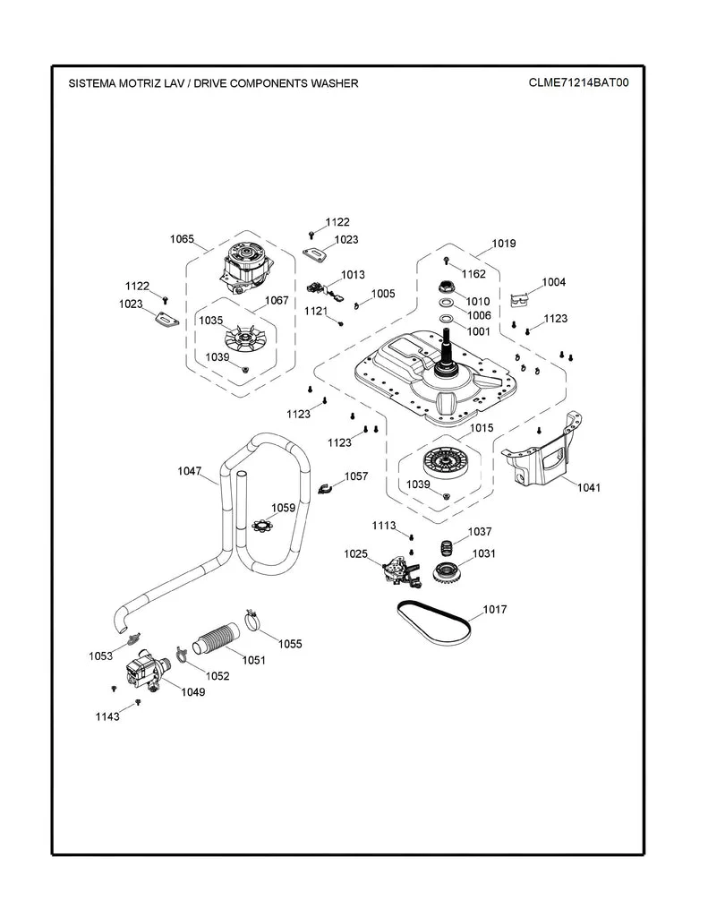 WW03A00242 Washer Transmission Assembly - Image 3