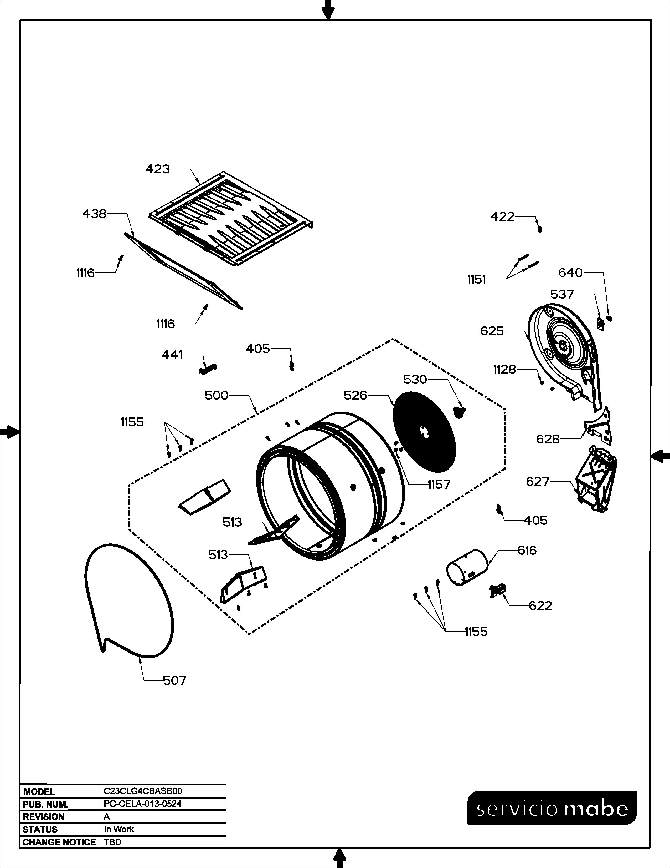 WW03A00254 Laundry Center Clip Front Panel