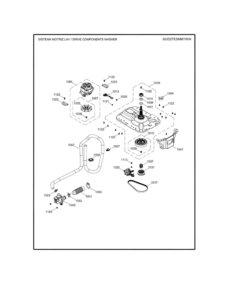 WW03A00270 Top Load Subwasher Tub Kit (Wash Plate Separately) - Image 7