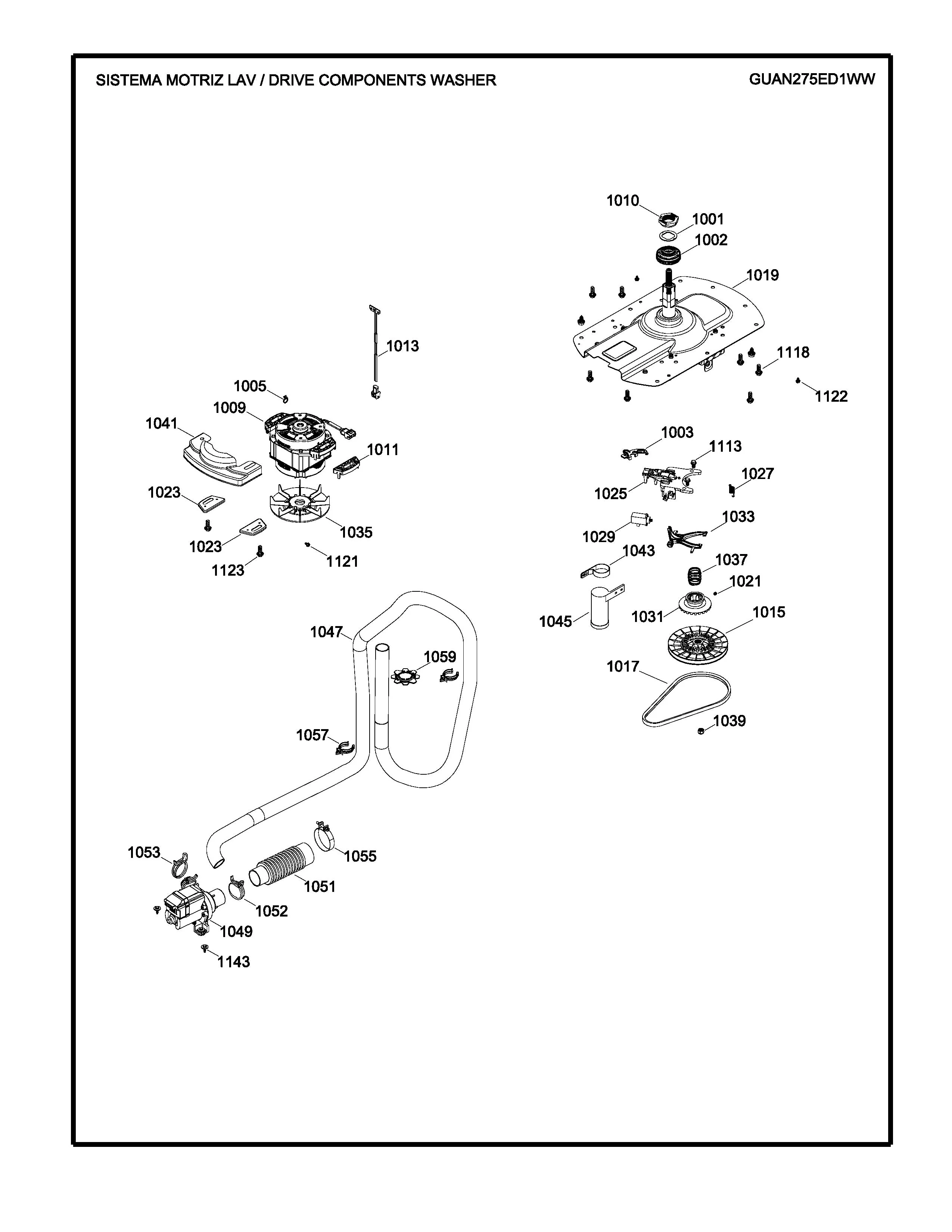 WW03F00111 Washer Transmission Assembly - Image 3