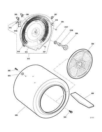 WW03F00180 Electric Dryer Heating Element Assembly - Image 3