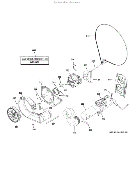 WW03F00544 Dryer Valve And Burner Assembly - Image 2
