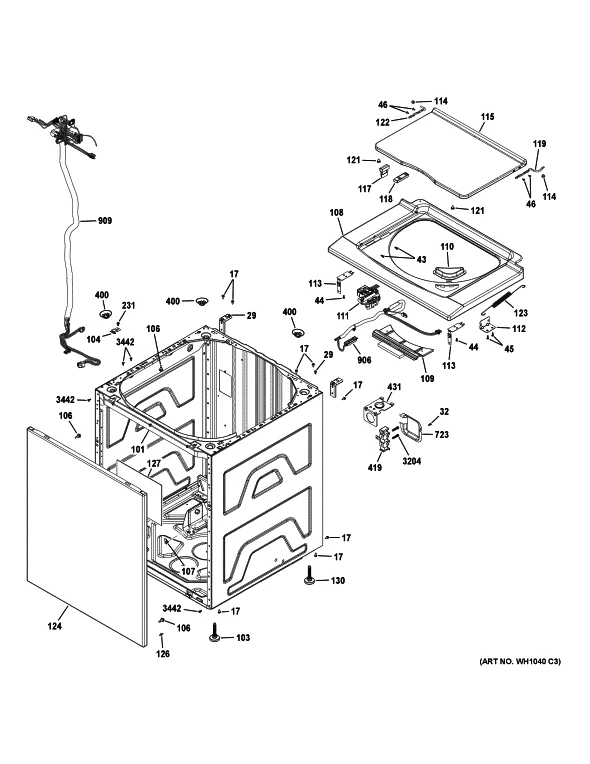 WW03L00048 Washer Lid