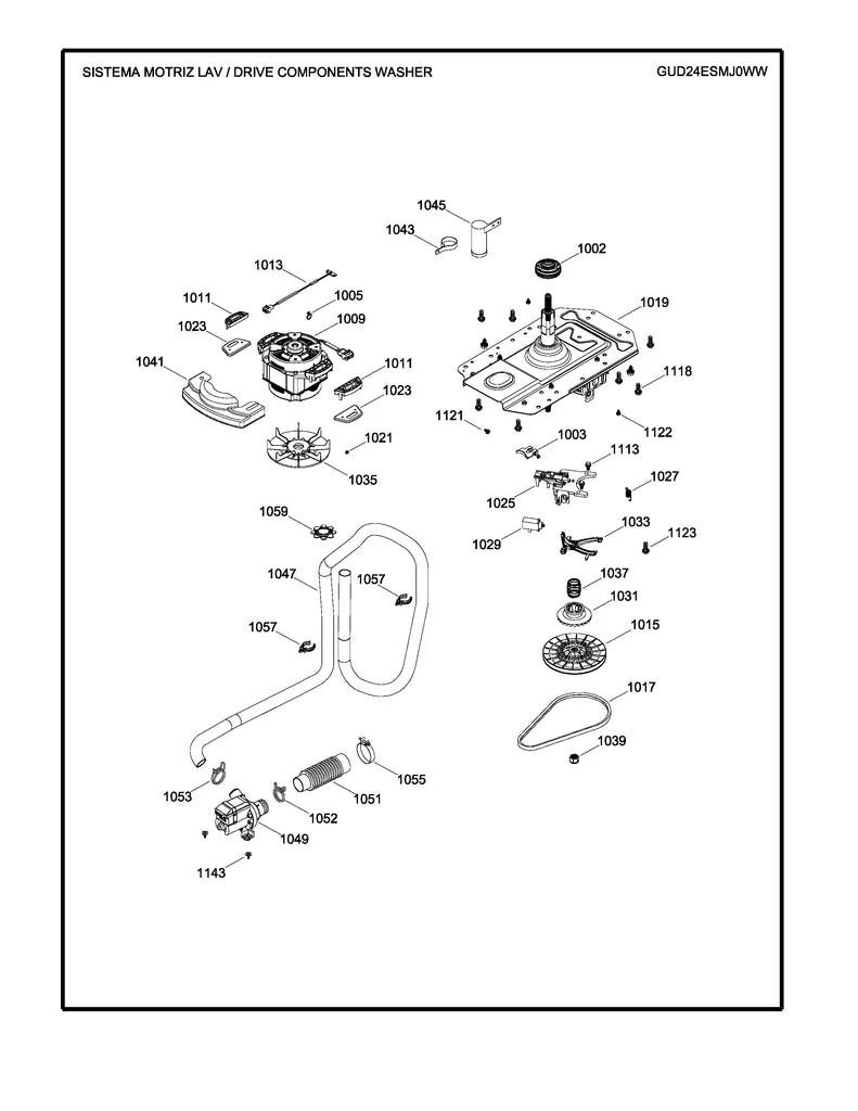 WW03L00377 Washer Gearcase Assembly - Image 5