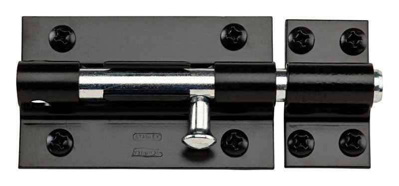 National Hardware 5 in. L Black Steel Heavy Duty Barrel Bolt 1 pk - Image 3