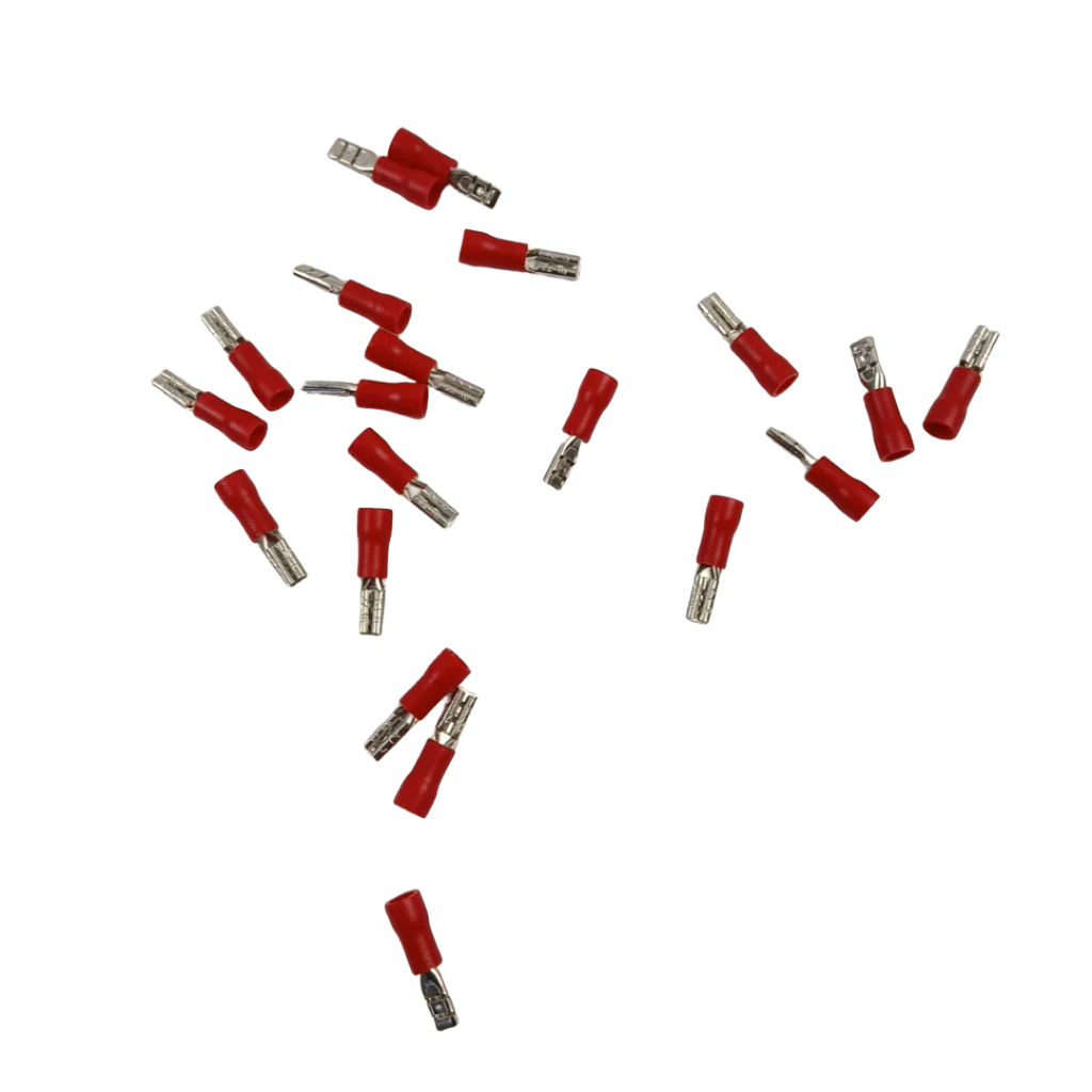 XP001NZ 0.5x2.8mm Red Female Insulated Spade Wire Connector, 20 Pack