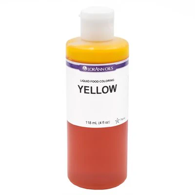 Yellow Liquid Food Color - Liquid Food Coloring - 4 oz, 1 Gallon - Ships Free Within Canada on Orders Above CAD $199