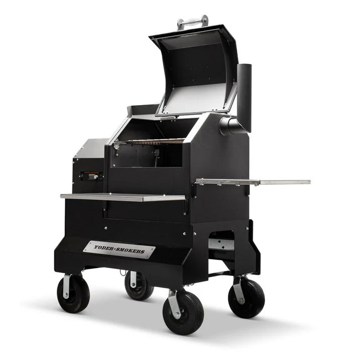 YS480s Black Competition with Stainless Steel Shelves + 2nd Level Slide-Out Cooking Shelf - Image 2