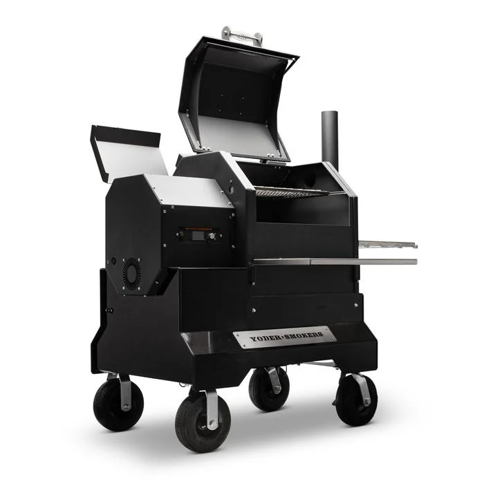 YS480s Black Competition with Stainless Steel Shelves + 2nd Level Slide-Out Cooking Shelf - Image 3