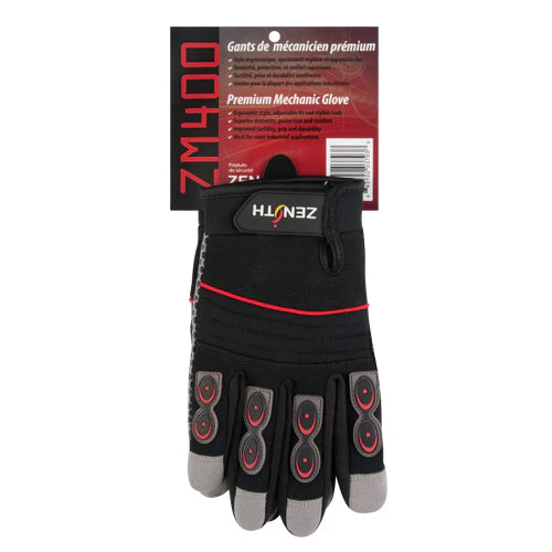 ZM400 Premium Mechanic's Gloves, Synthetic Palm, Size Medium - Image 2